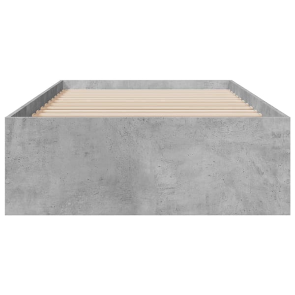 vidaXL Sengeramme med skuffer betonggrå 100x200 cm konstruert tre