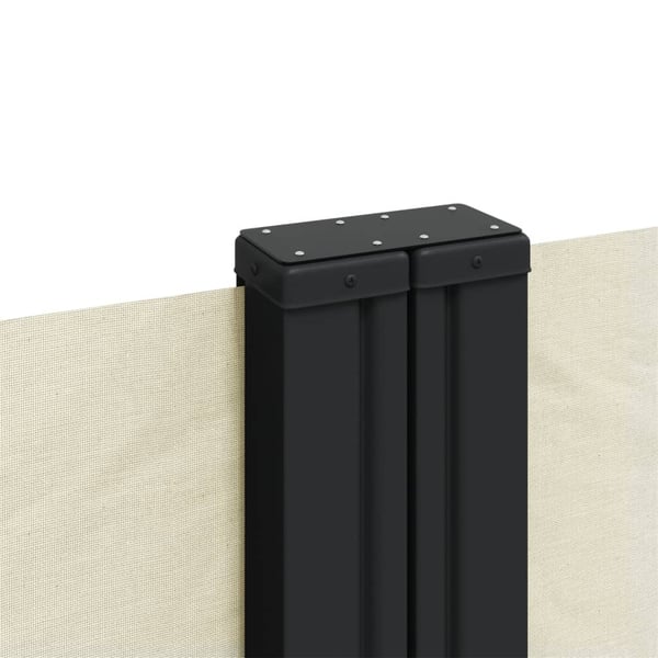 vidaXL Uttrekkbar sidemarkise 180x1000 cm kremhvit