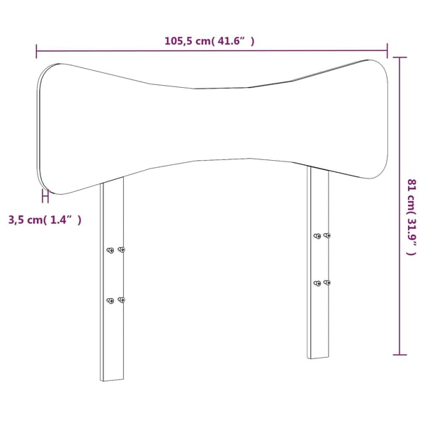 vidaXL Hodegavl voksbrun 100 cm heltre furu