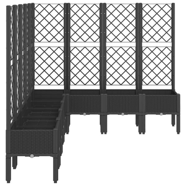 vidaXL plantekasse med espalier 200x160x142 cm PP sort