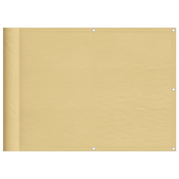 vidaXL Balkongskjerm sand 75x700 cm 100% polyester oxford