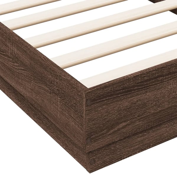 vidaXL Sengeramme uten madrass brun eik 90x190 cm konstruert tre