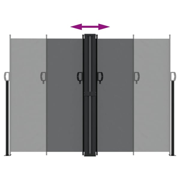 vidaXL Uttrekkbar sidemarkise 180x1000 cm svart