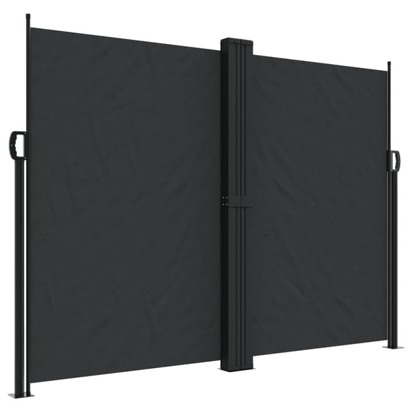 vidaXL Sisäänvedettävä sivumarkiisi musta 180x1000 cm