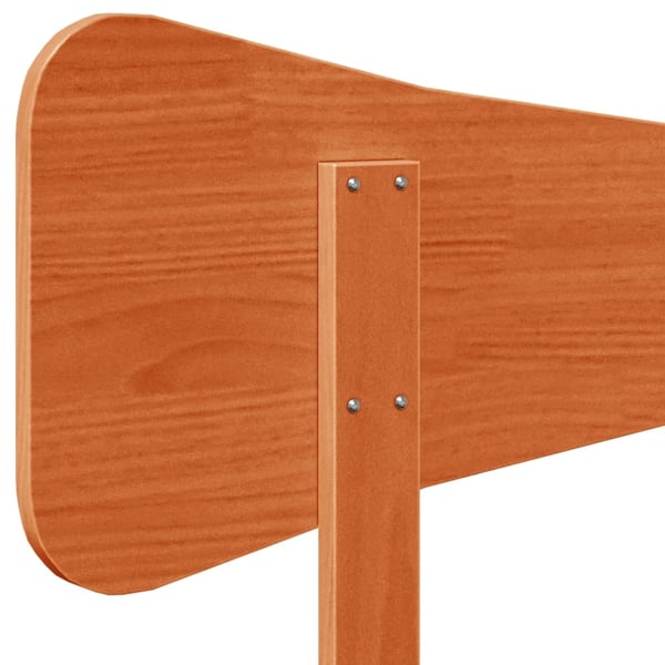 vidaXL Hodegavl voksbrun 120 cm heltre furu