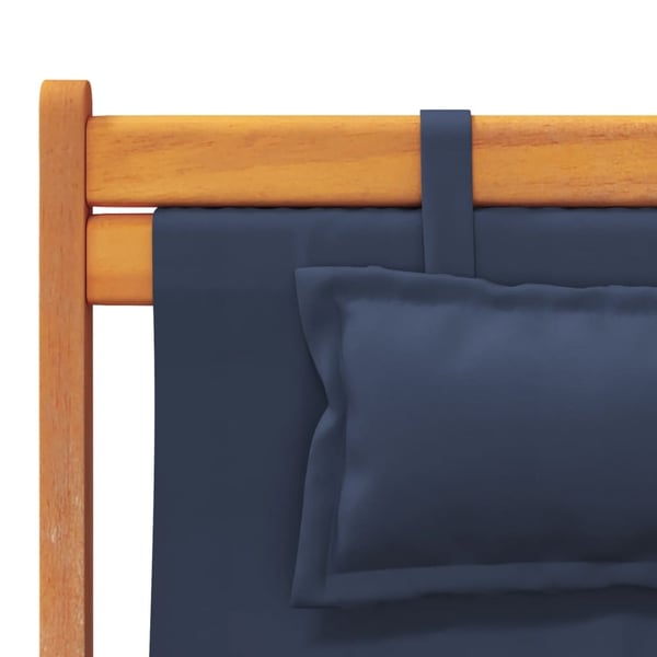 vidaXL foldbare strandstole 2 stk. stof blå