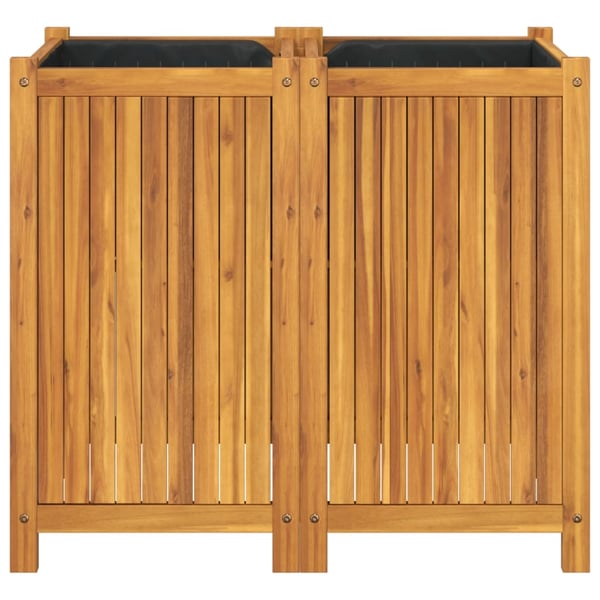 vidaXL Plantekasse med foring 84x42x75 cm helte akasie