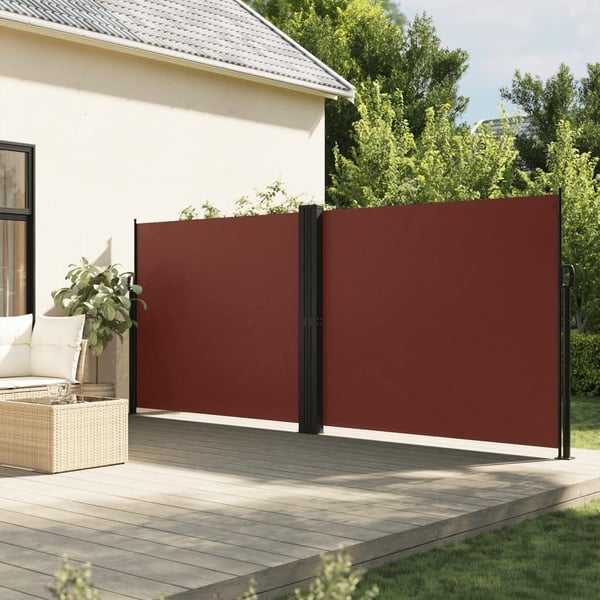 vidaXL sammenrullelig sidemarkise 180x1000 cm brun