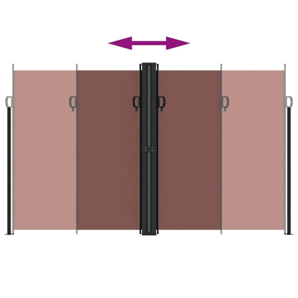 vidaXL Uttrekkbar sidemarkise 200x1000 cm brun