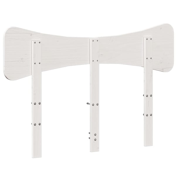 vidaXL Hodegavl hvit 120 cm heltre furu