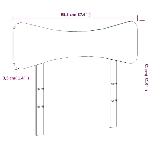 vidaXL Hodegavl voksbrun 90 cm heltre furu