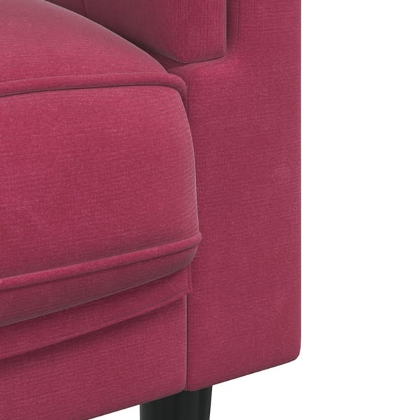 vidaXL sofasæt 2 dele med puder velour vinrød