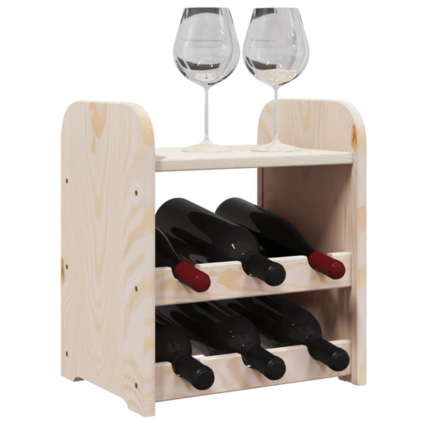 vidaXL Vinstativ med toppbrett 33x25x37 cm heltre furu