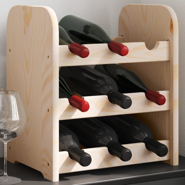 vidaXL Vinstativ 33x25x37 cm heltre furu