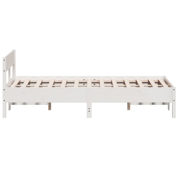 vidaXL Sengeramme uten madrass hvit 160x200 cm heltre furu