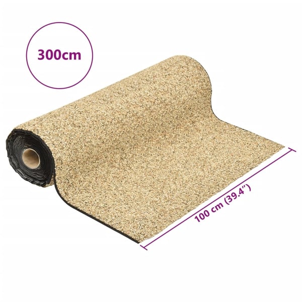 vidaXL Steinfolie naturlig sand 300x100 cm