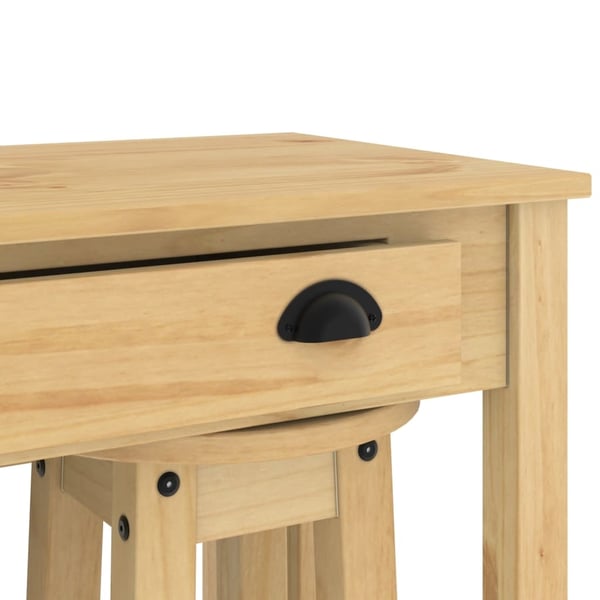vidaXL Barsett 3 deler heltre furu