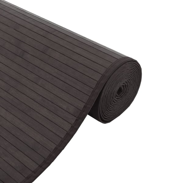 vidaXL Matto suorakaide tummanruskea 100x500 cm bambu