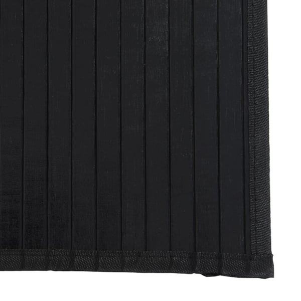 vidaXL Matto neliö musta 100x100 cm bambu