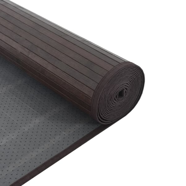 vidaXL Matta rektangulär mörkbrun 70x500 cm bambu