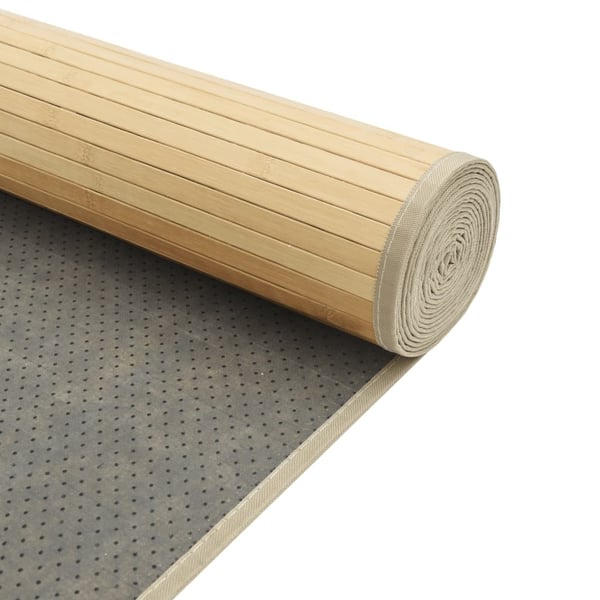 vidaXL Matto suorakaide vaalea luonnollinen 70x500 cm bambu