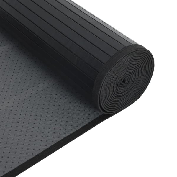 vidaXL Matto suorakaide musta 60x1000 cm bambu