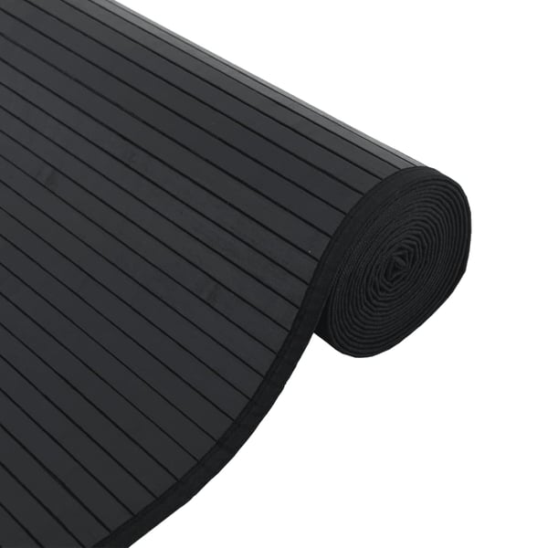 vidaXL Matto suorakaide musta 60x1000 cm bambu