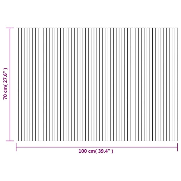 vidaXL Matta rektangulär mörkbrun 70x100 cm bambu