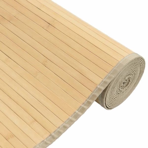 vidaXL Matto suorakaide vaalea luonnollinen 80x200 cm bambu