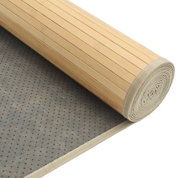 vidaXL Matto suorakaide vaalea luonnollinen 80x200 cm bambu