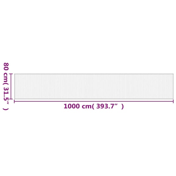 vidaXL Matto suorakaide ruskea 80x1000 cm bambu