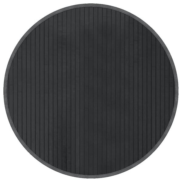 vidaXL Matta rund grå 60 cm bambu