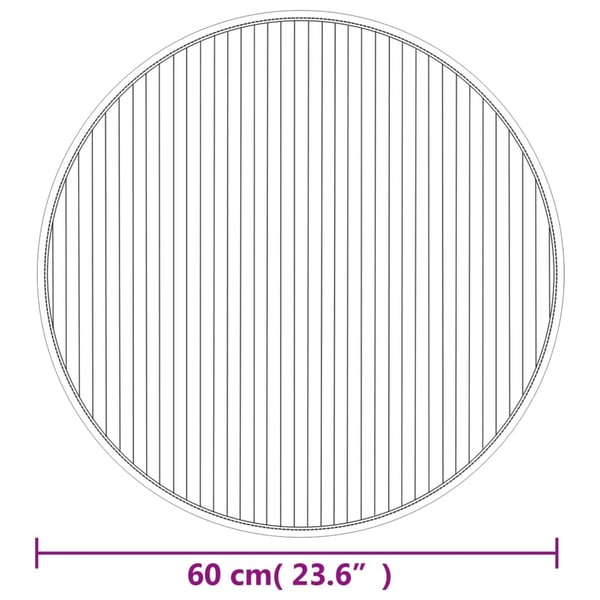 vidaXL gulvtæppe 60 cm bambus brun