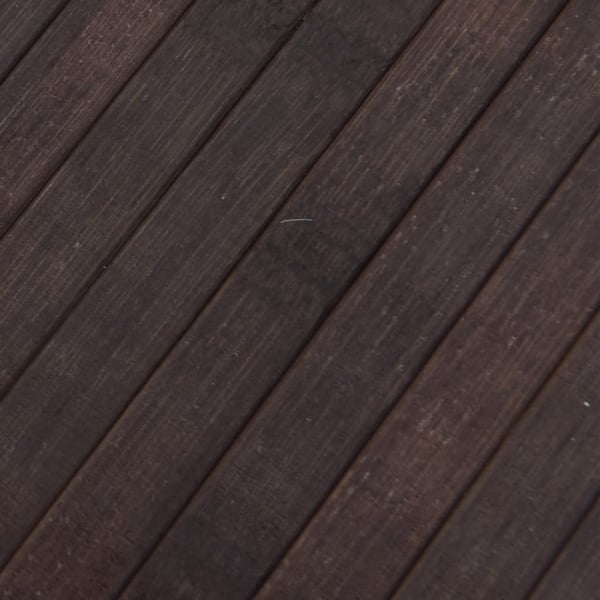 vidaXL Teppe rektangulær mørkebrun 100x200 cm bambus