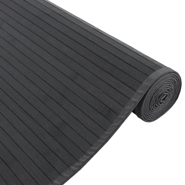 vidaXL Matto suorakaide musta 80x400 cm bambu