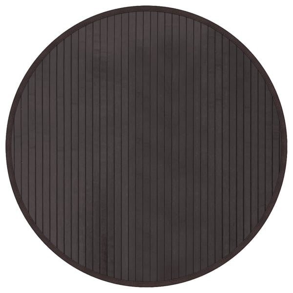 vidaXL Teppe rund mørkebrun 60 cm bambus