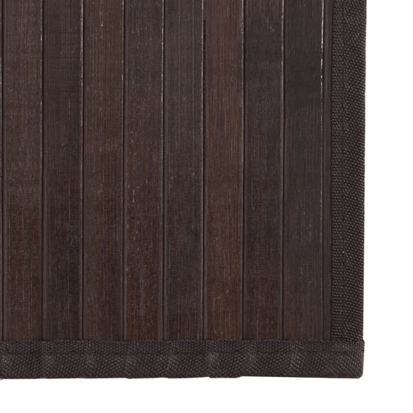 vidaXL Matto neliö tummanruskea 100x100 cm bambu