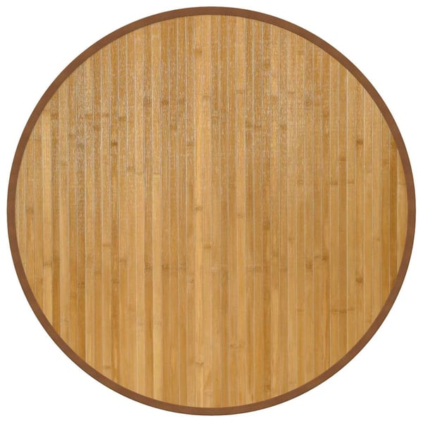 vidaXL Teppe rund naturell 80 cm bambus