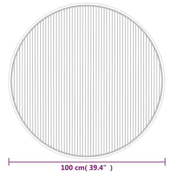 vidaXL Matta rund mörkbrun 100 cm bambu