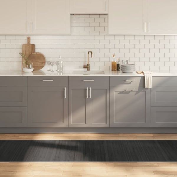 vidaXL Matto suorakaide harmaa 70x400 cm bambu