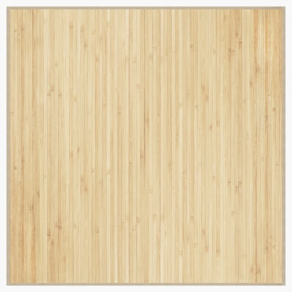 vidaXL Matto neliö vaalea luonnollinen 100x100 cm bambu