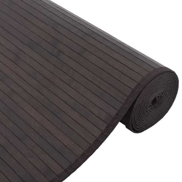 vidaXL Matto suorakaide tummanruskea 80x500 cm bambu