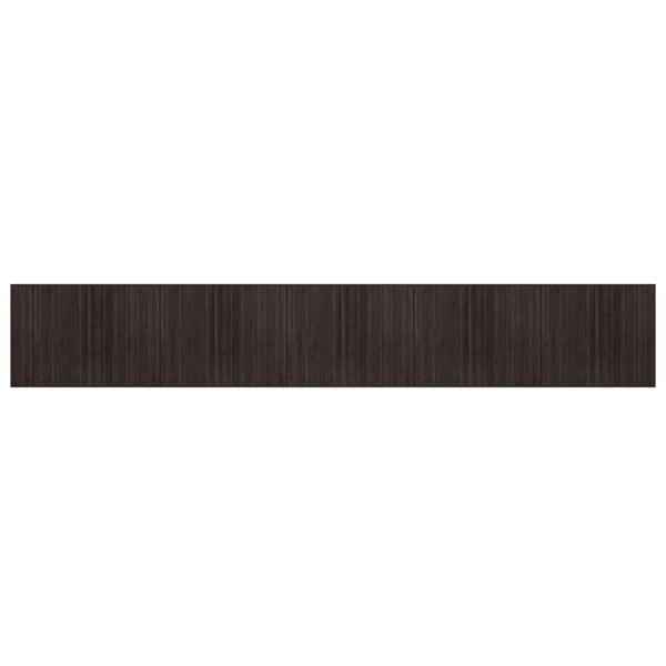 vidaXL Matto suorakaide tummanruskea 80x500 cm bambu