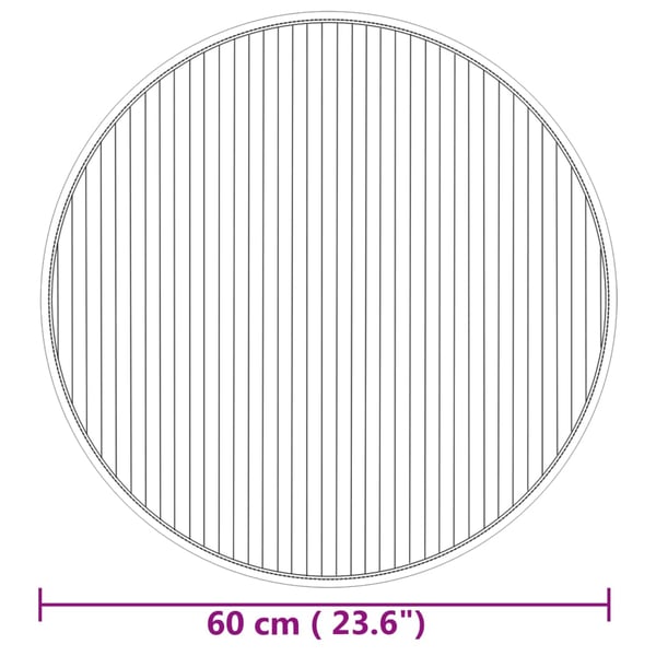 vidaXL Matta rund natur 60 cm bambu