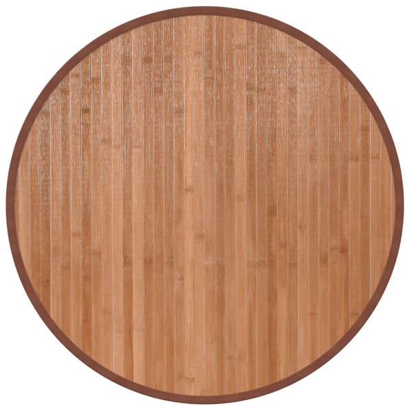 vidaXL Teppe rund naturell 60 cm bambus