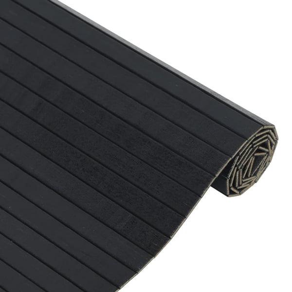 vidaXL Matto suorakaide musta 60x400 cm bambu