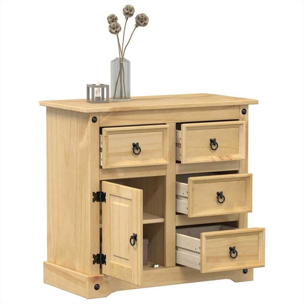 vidaXL Skjenk Corona 87x40x76 cm heltre furu