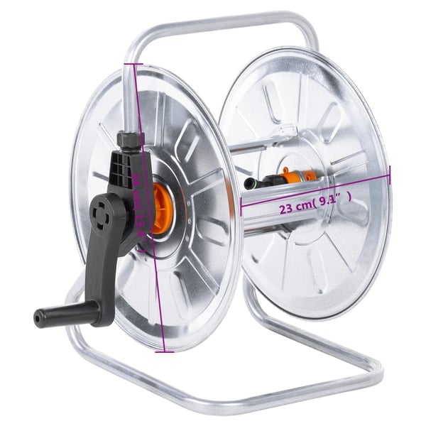 vidaXL Letkukela seinälle 50 m 1/2" letkulle teräs