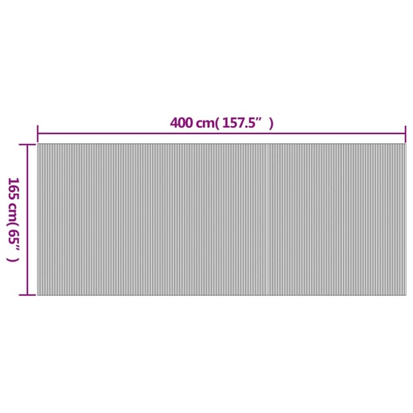 vidaXL Romdeler brun bredde 400 cm høyde 165 cm bambus