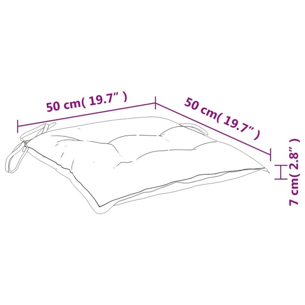 vidaXL pallehynder 2 stk. 50x50x7 cm oxfordstof sort